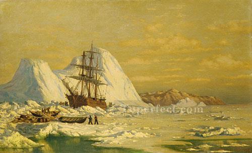 An Incident Of Whaling boat seascape William Bradford Oil Paintings